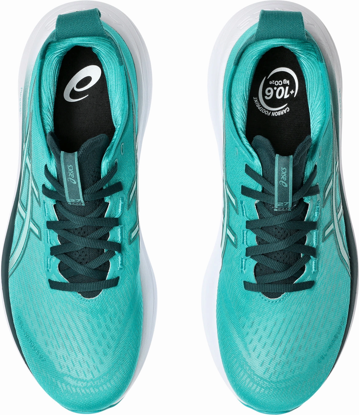 anatomical shoes breathable - straps Asics Gel Nimbus 27 Mens Running Shoes - Green