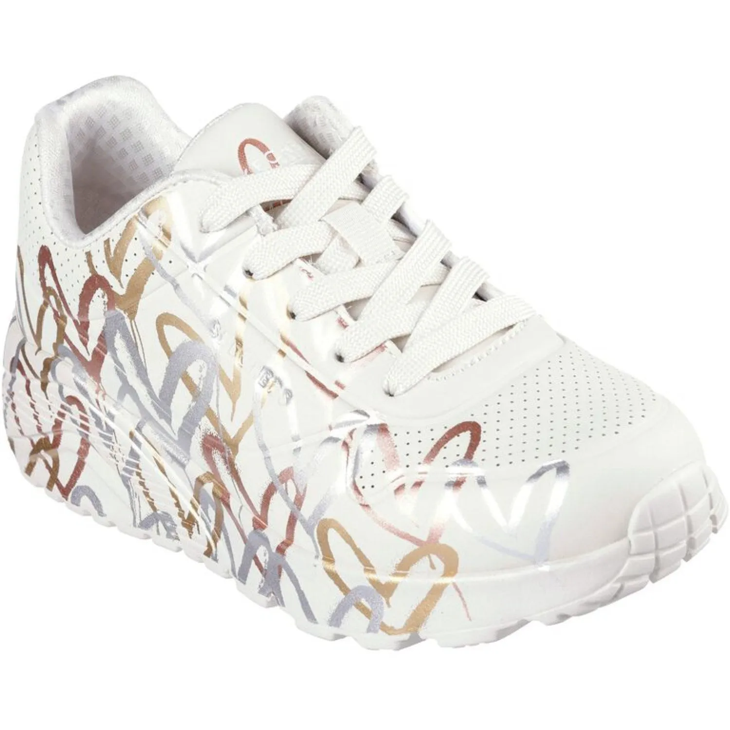 Travel Essentials Skechers Uno Lite - Metallic Love Sneakers