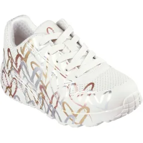 Lace Up Style Skechers Uno Lite - Metallic Love Sneakers