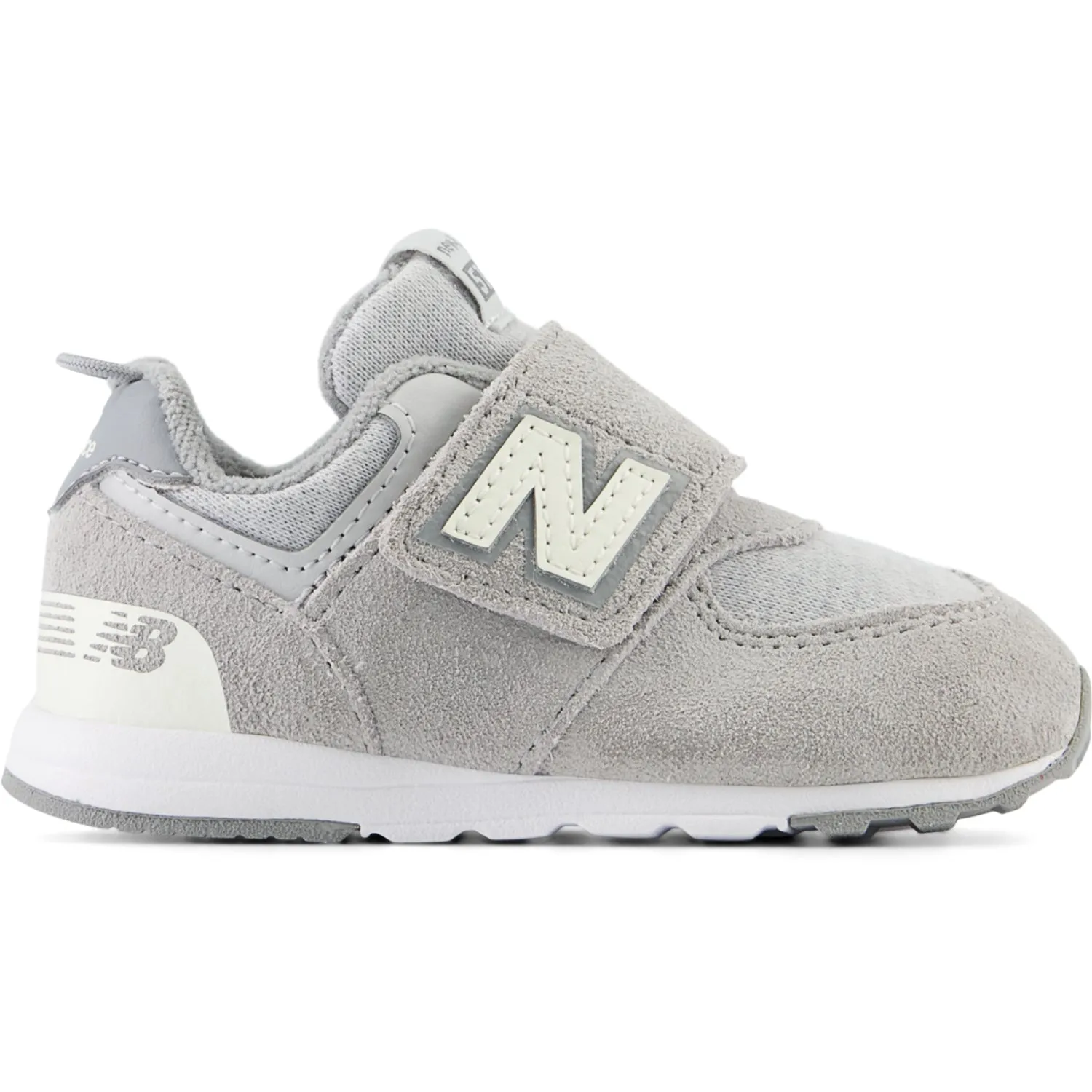 New Balance 574 NEW-B Hook & Loop Sneakers Concrete Sturdy Build