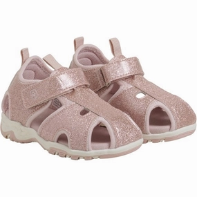 Open Toe Casual Shoes Color Kids Baby Sandals with Velcro Strap Chalk Pink