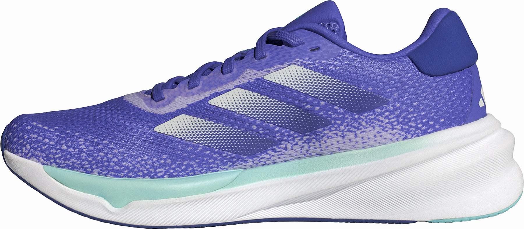 adidas Supernova Stride Womens Running Shoes - Blue Snug Heel Locking tight - fitting running shoes