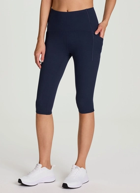 Sunday Stroll Cropped Capri City Walk Rib Knit