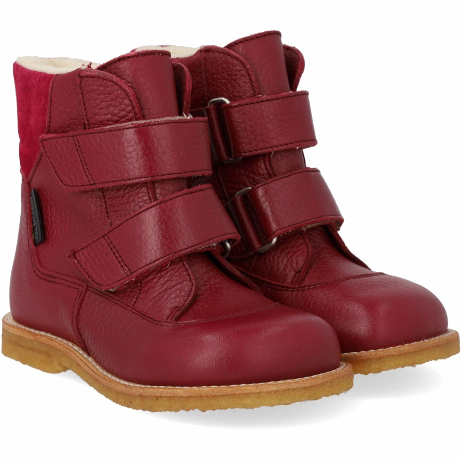 Sturdy Protective Finish Nature Lover Angulus Berry/Berry TEX Boot with Velcro Closure