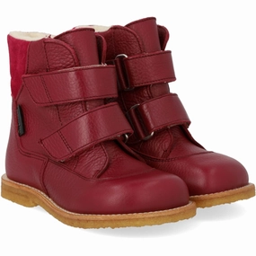 Sturdy Protective Finish Nature Lover Angulus Berry/Berry TEX Boot with Velcro Closure