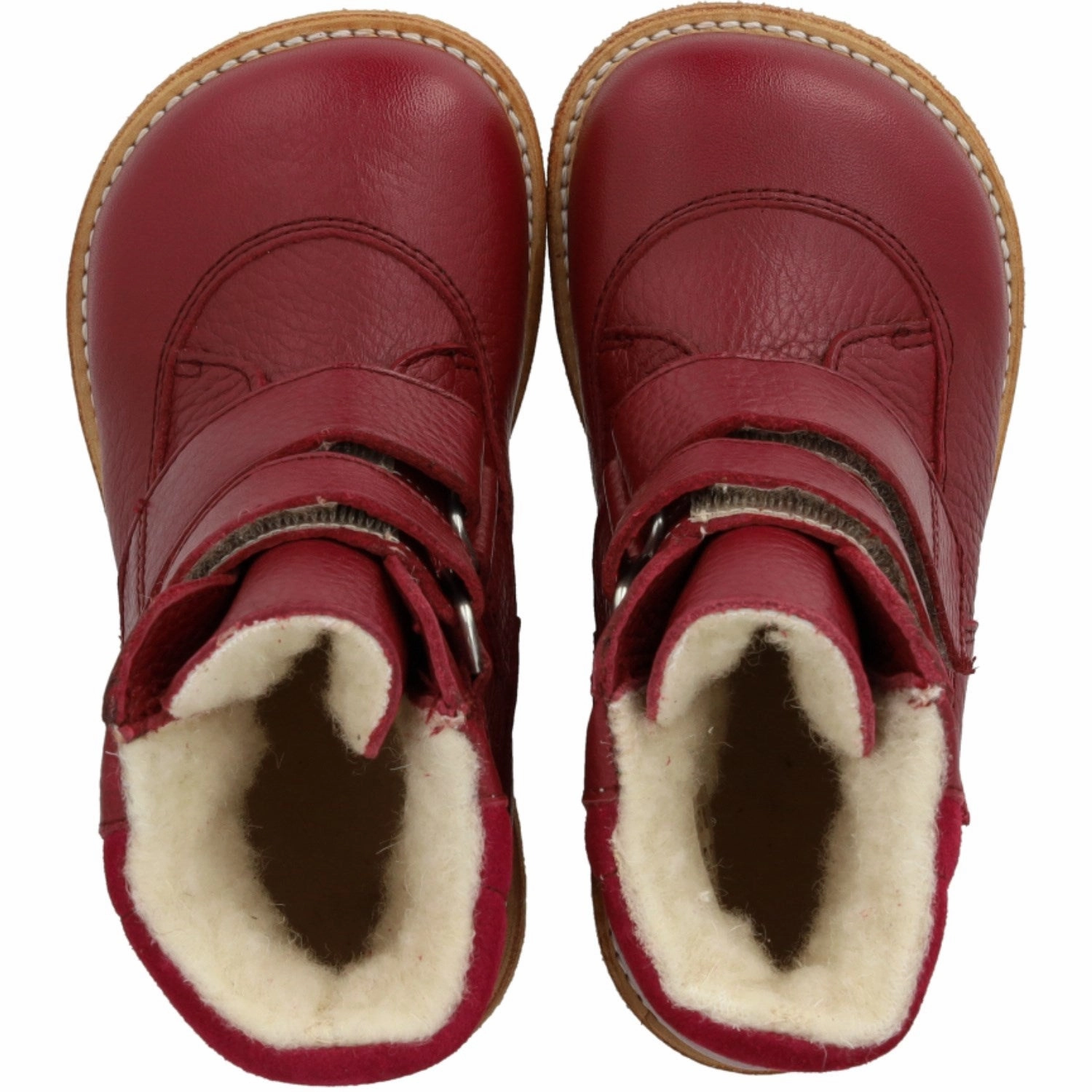 Low Heel Angulus Berry/Berry TEX Boot with Velcro Closure