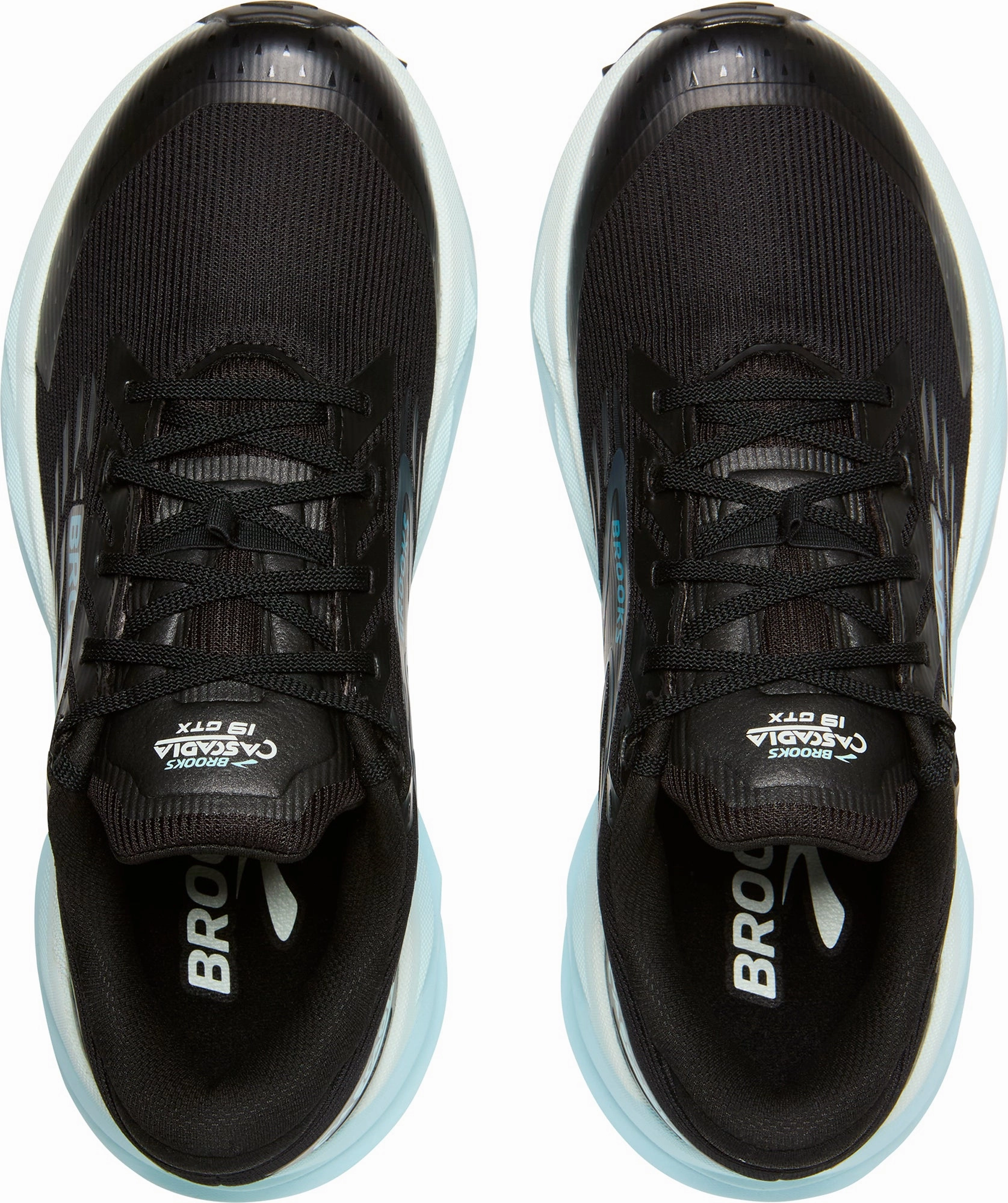 Asymmetric Heel Counter Brooks Cascadia 19 GORE-TEX Womens Trail Running Shoes - Black