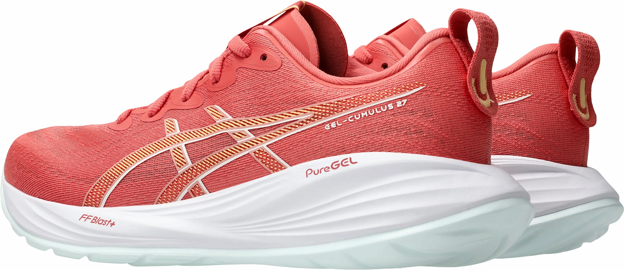 Asics Gel Cumulus 27 Womens Running Shoes - Pink NylonMesh easy - to - take - off - convenience shoes