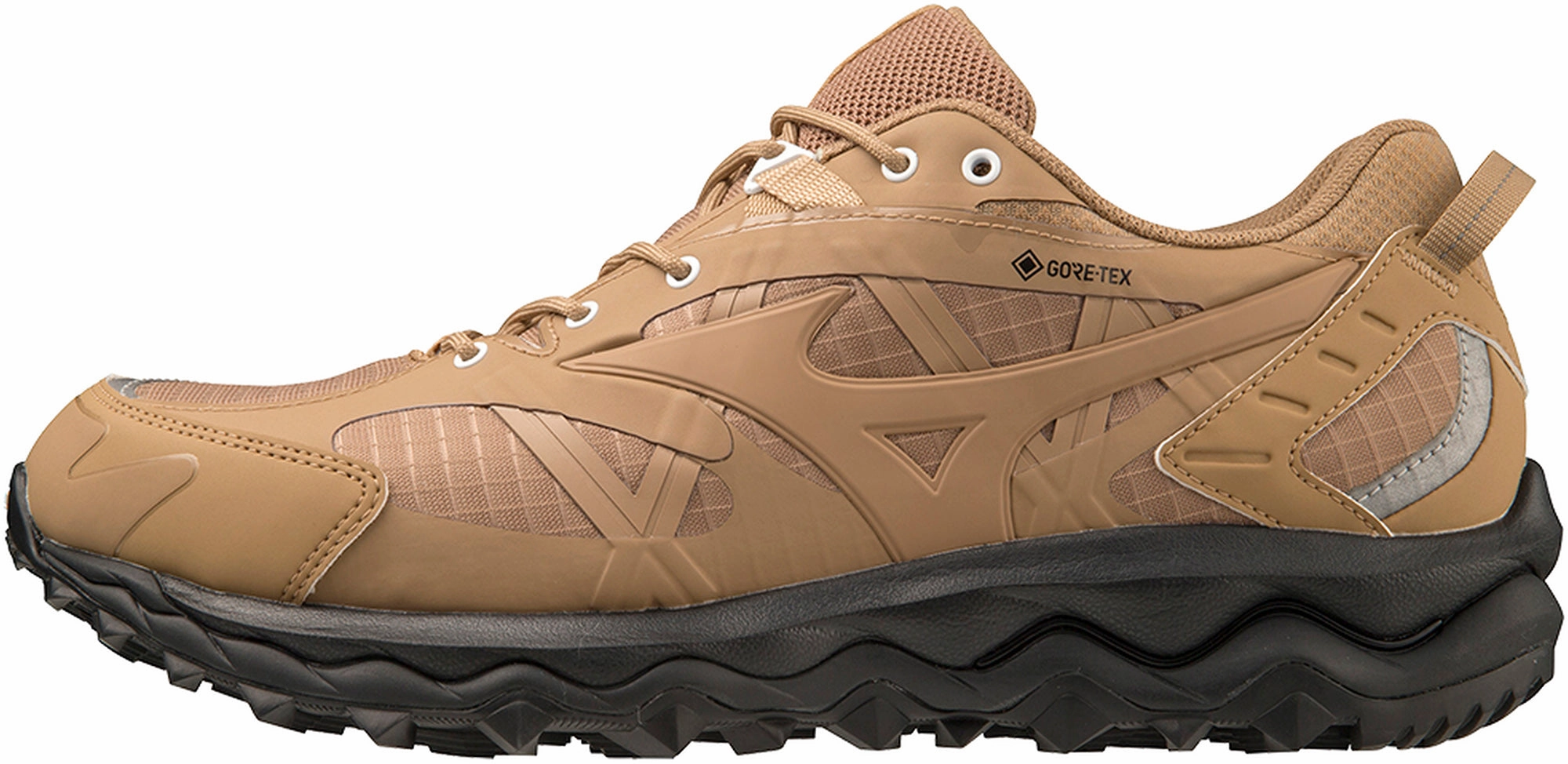Mizuno Wave Mujin TL GORE-TEX Mens Walking Shoes - Brown with mesh panels schoolwear