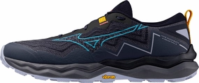 Shock - absorbing foam sunny - day running shoes Mizuno Wave Daichi 9 GORE-TEX Mens Trail Running Shoes - Blue