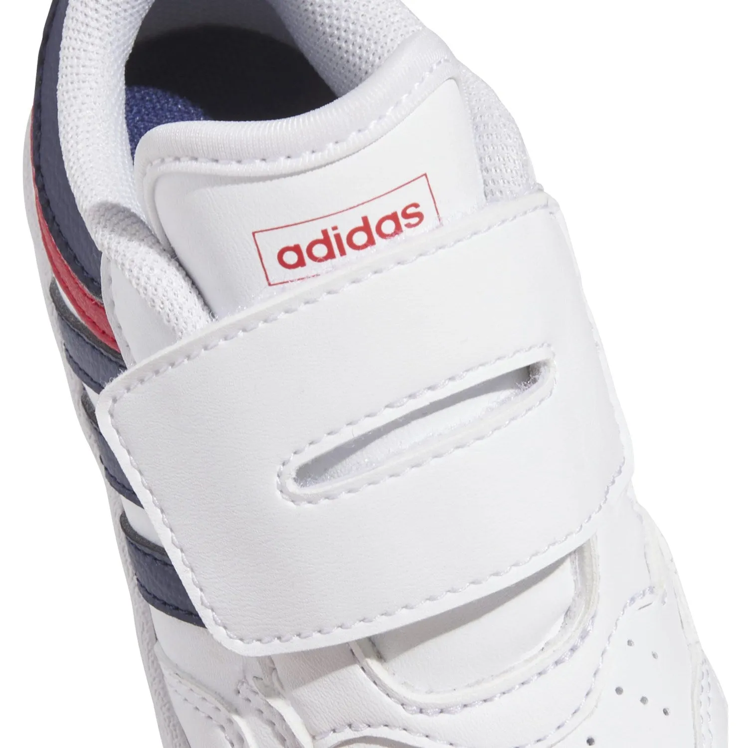 Foam Midsole Cushioning Stretchable Mesh adidas Originals Ftwr White/Dark Blue/Better Scarlet Hoops 4.0 Cf I Sneakers