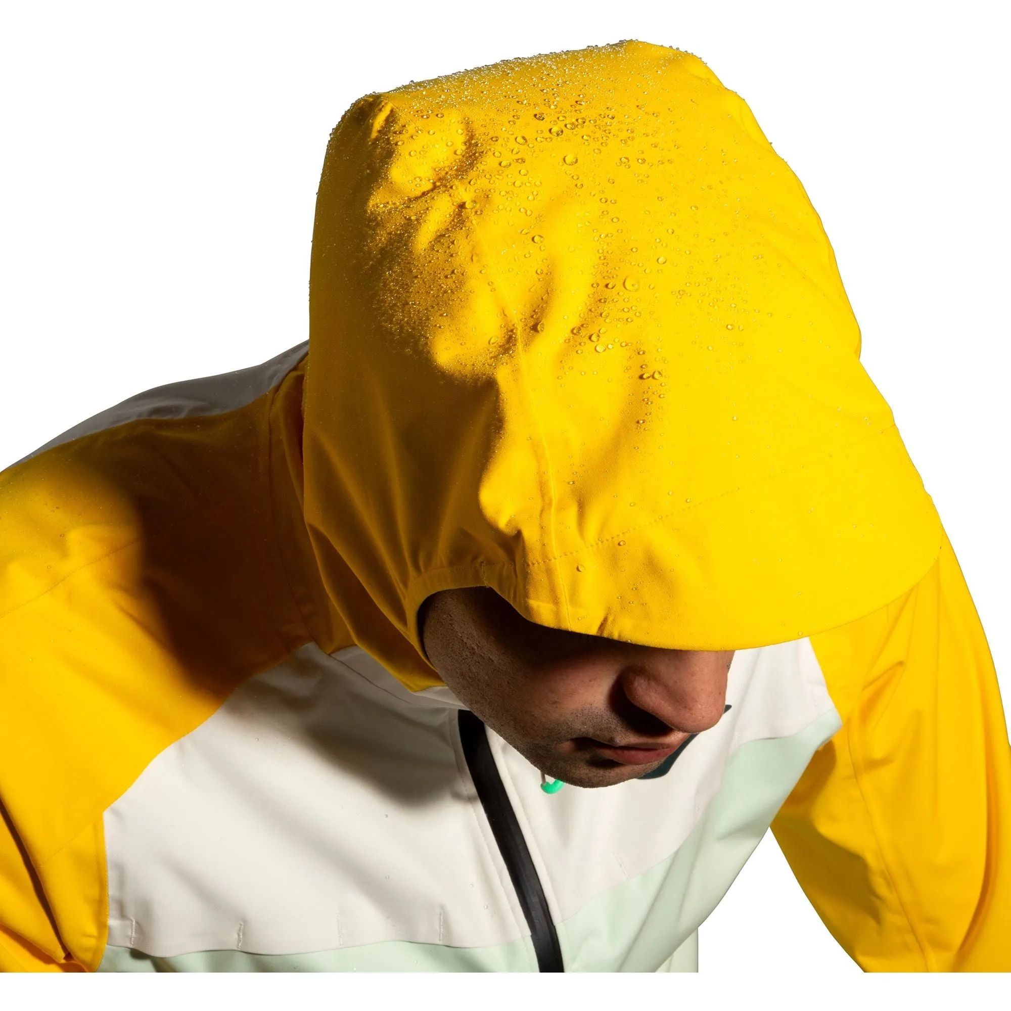 Rain Friendly All Daywear Brooks High Point Waterproof Mens Running Jacket - Yellow