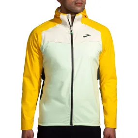 Brooks High Point Waterproof Mens Running Jacket - Yellow Gray
