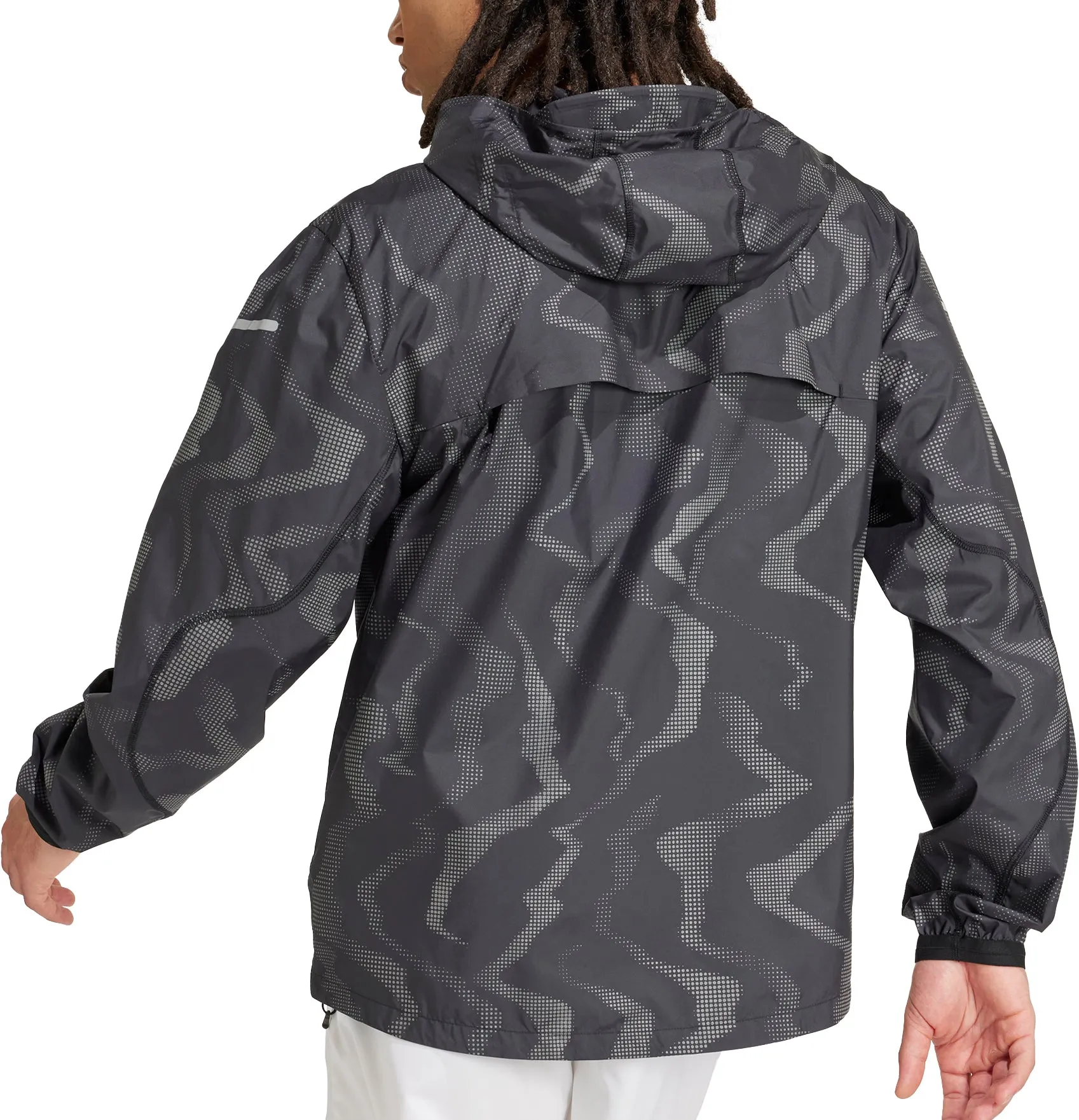 adidas Ultimate WIND.RDY Mens Running Jacket - Black Detachable Hood