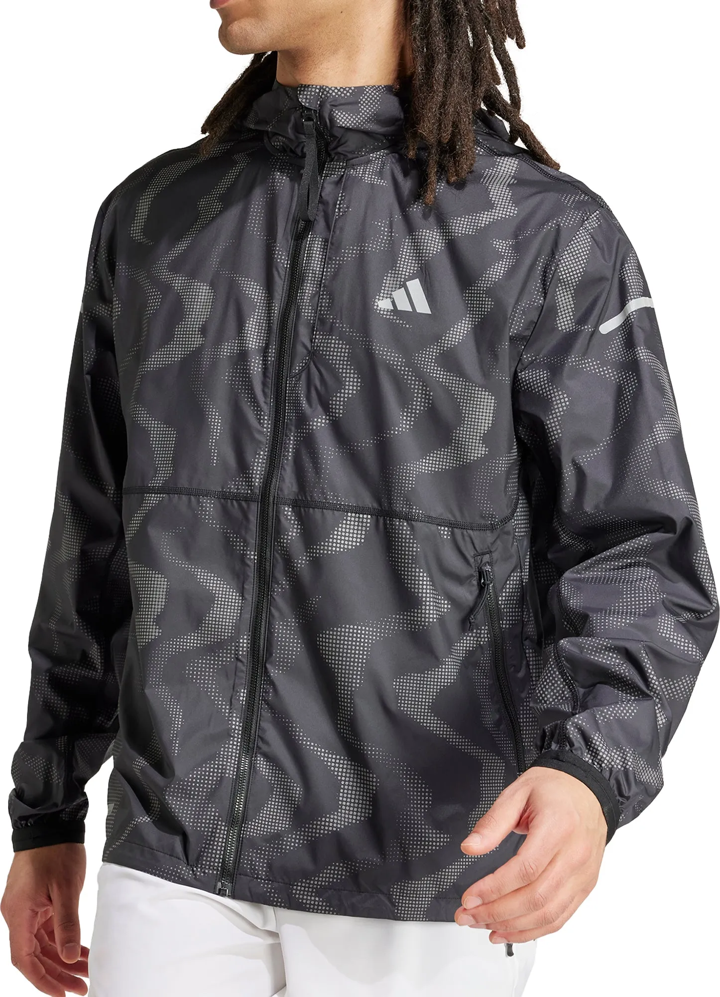 adidas Ultimate WIND.RDY Mens Running Jacket - Black AntiStatic Lining Layer Flexibility