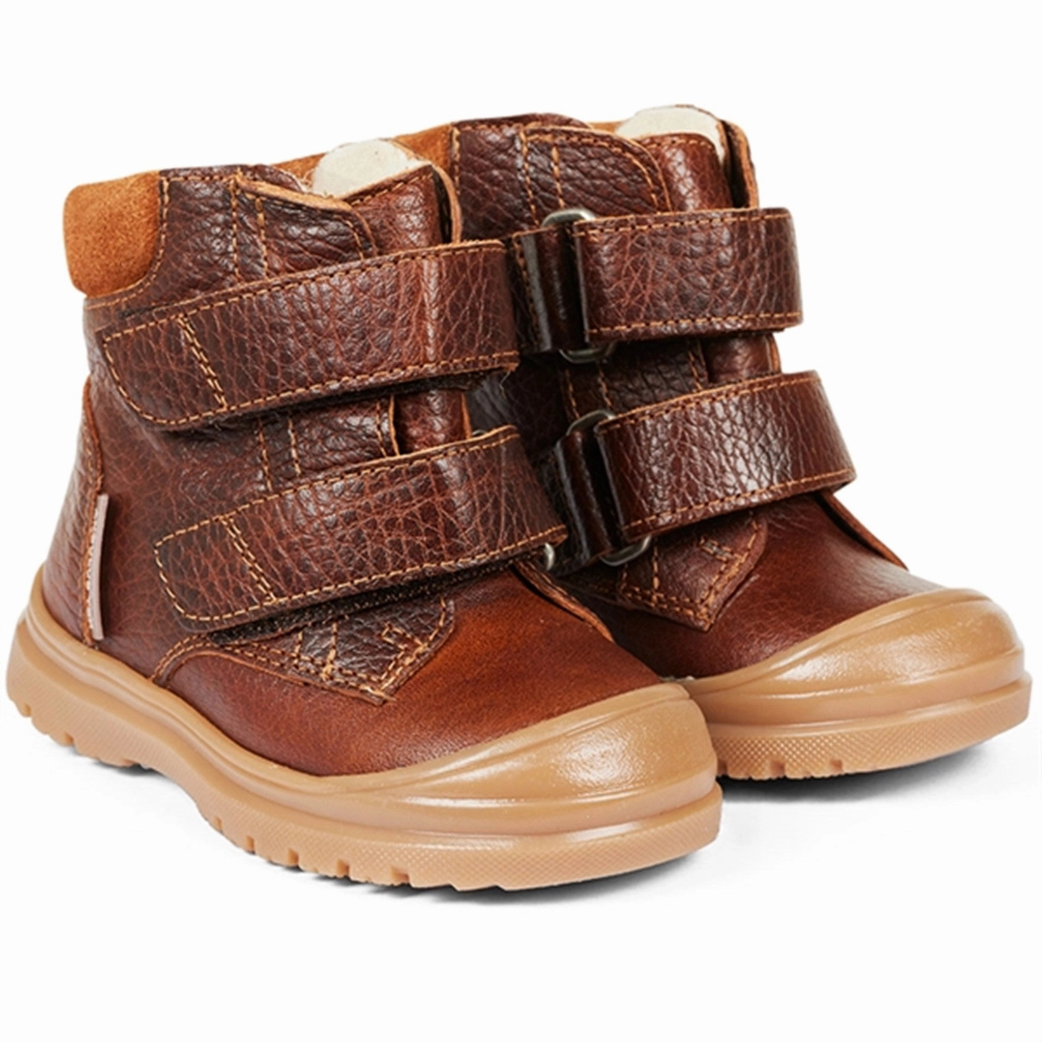 Angulus Starter Tex Boots With Velcro Cognac/Cognac Vintage Style