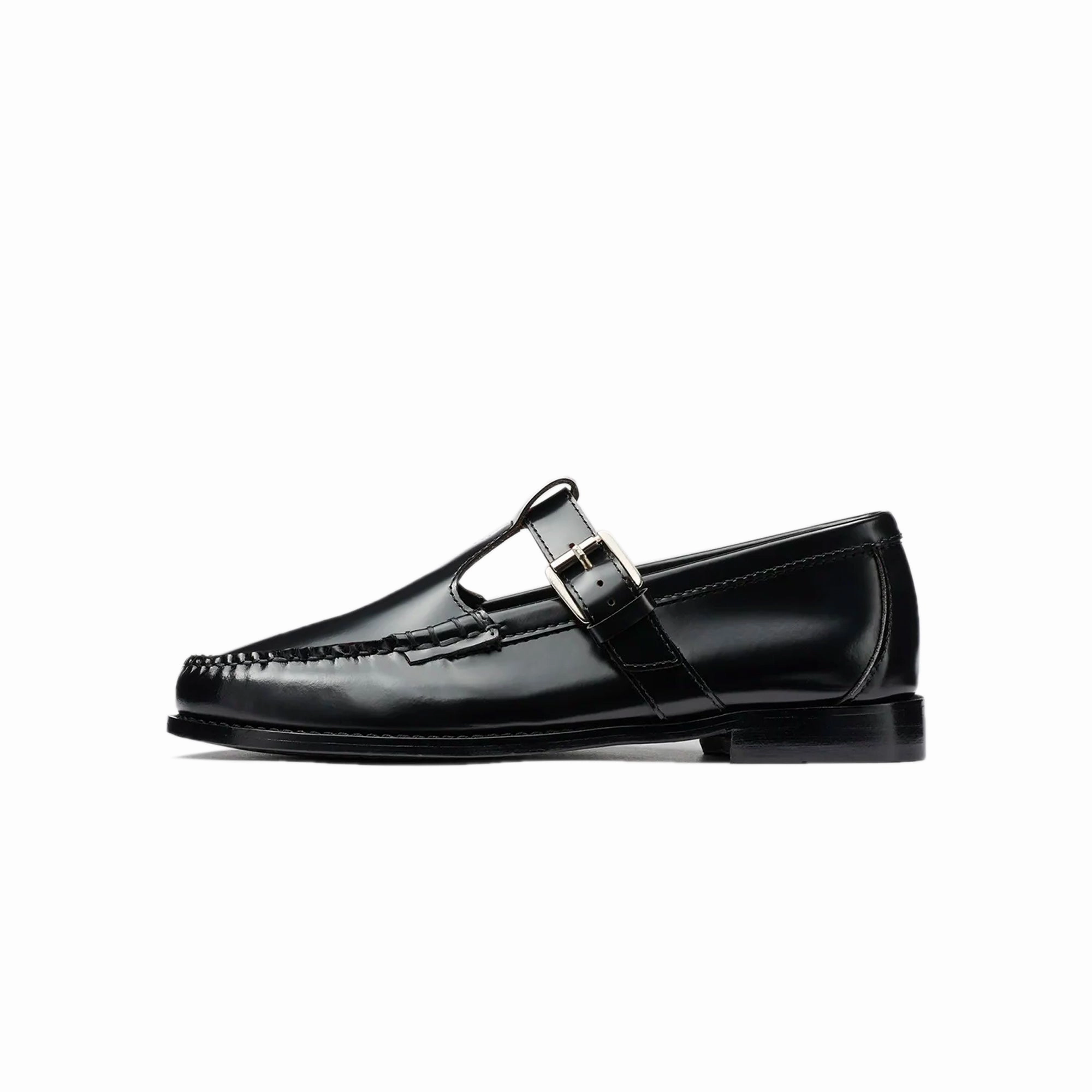 G.H. Bass Womens Mary Jane Weejun Loafers 'Black' Airflow Channel Design