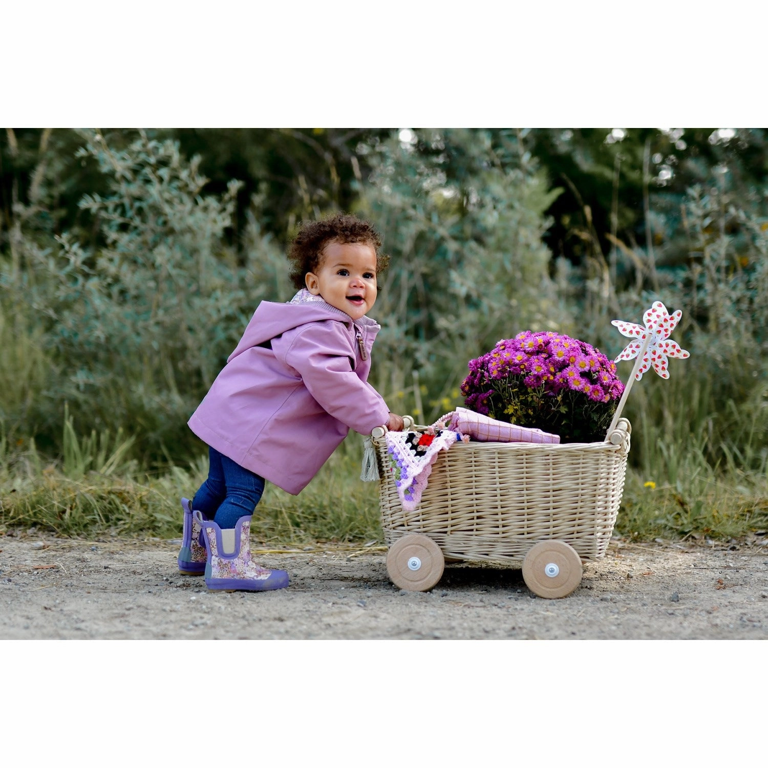 Mikk-Line Dusk Wellies Short AOP Comfortable Style Long Walks