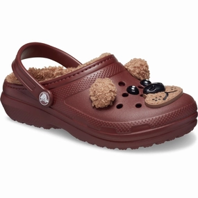 Abrasion Resistant Surface Open Toe Footwear Crocs Dark Clay Classic Lined IAM Brown Bear Clog K