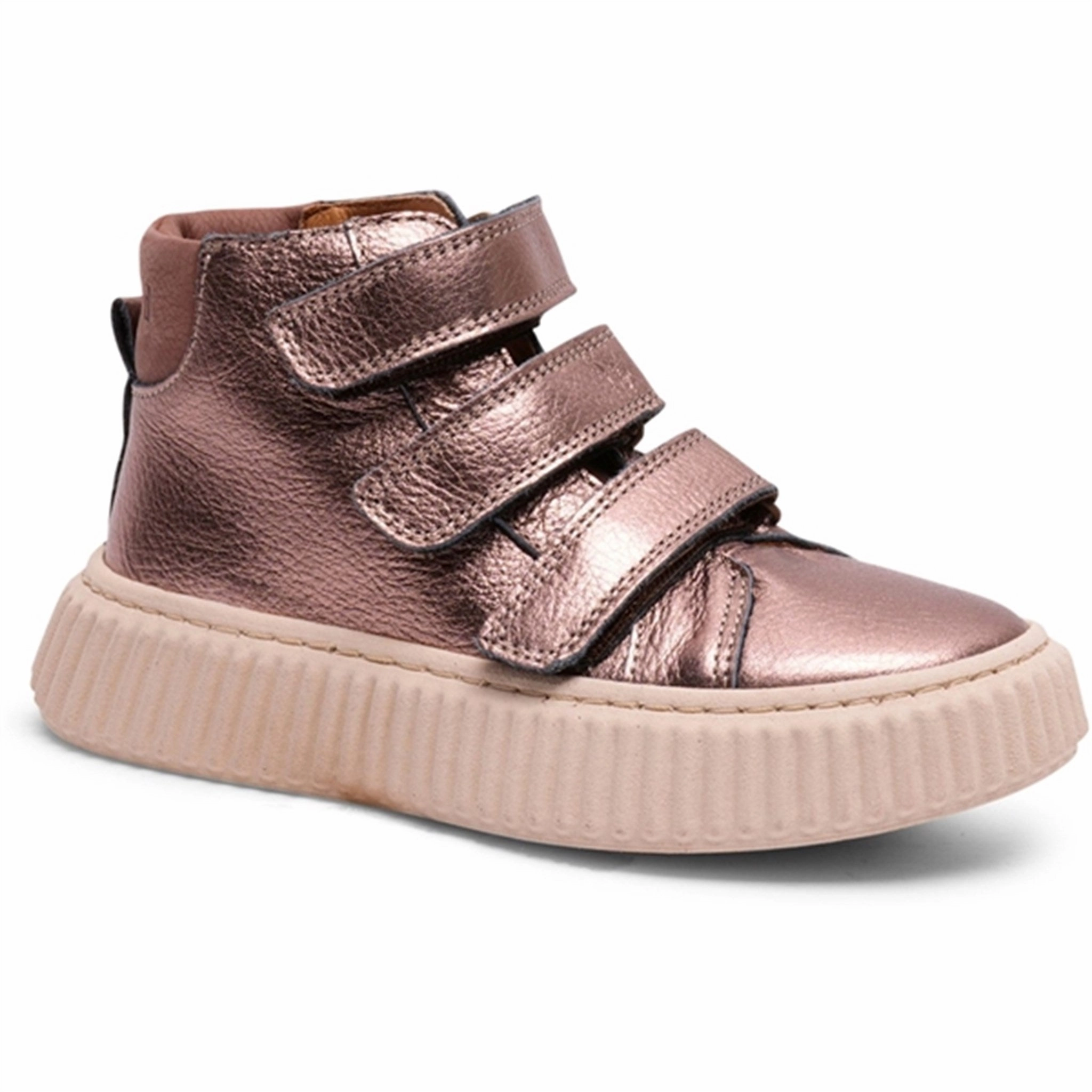 Bisgaard Debbie V Velcro Shoes Rose Gold Metallic Breathable Snowy Path Shock Absorbing Urban Traveler