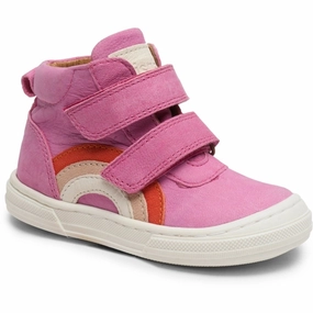 Dynamic Cushioning Bisgaard Rainbow Velcro Shoe Pink