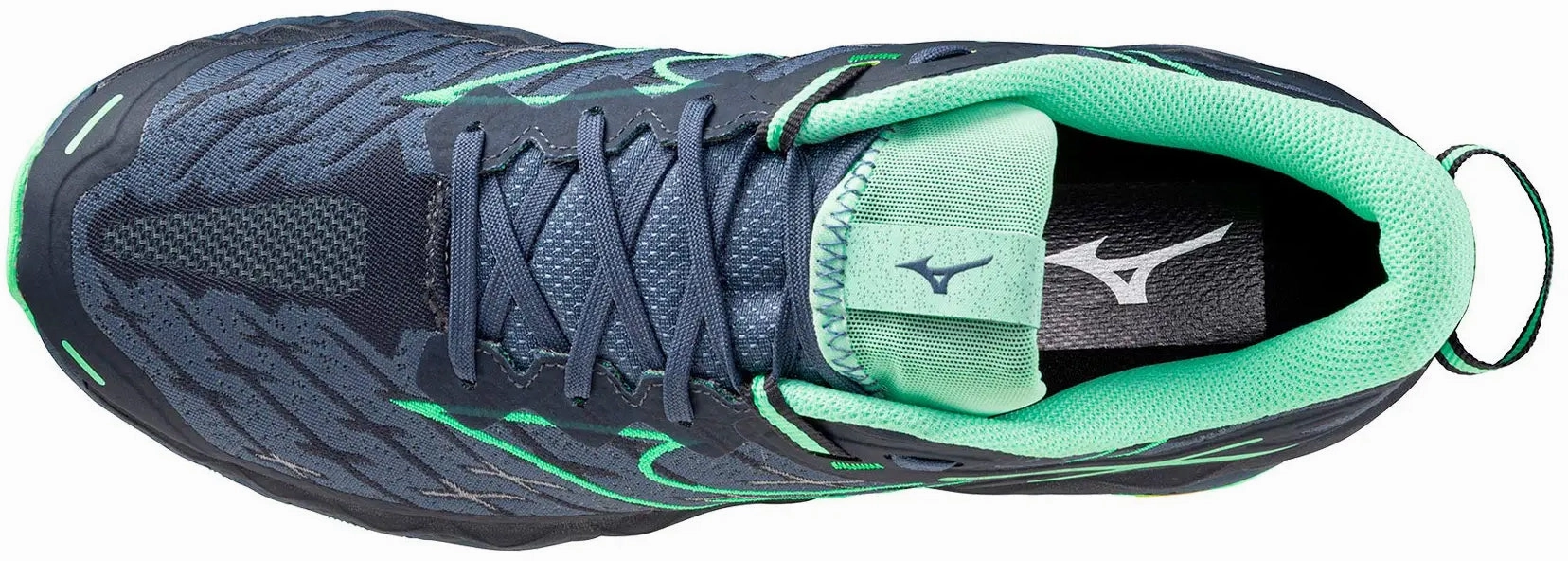 Mizuno Wave Mujin 10 Mens Trail Running Shoes - Blue sprint training Anti Friction Liner Technology