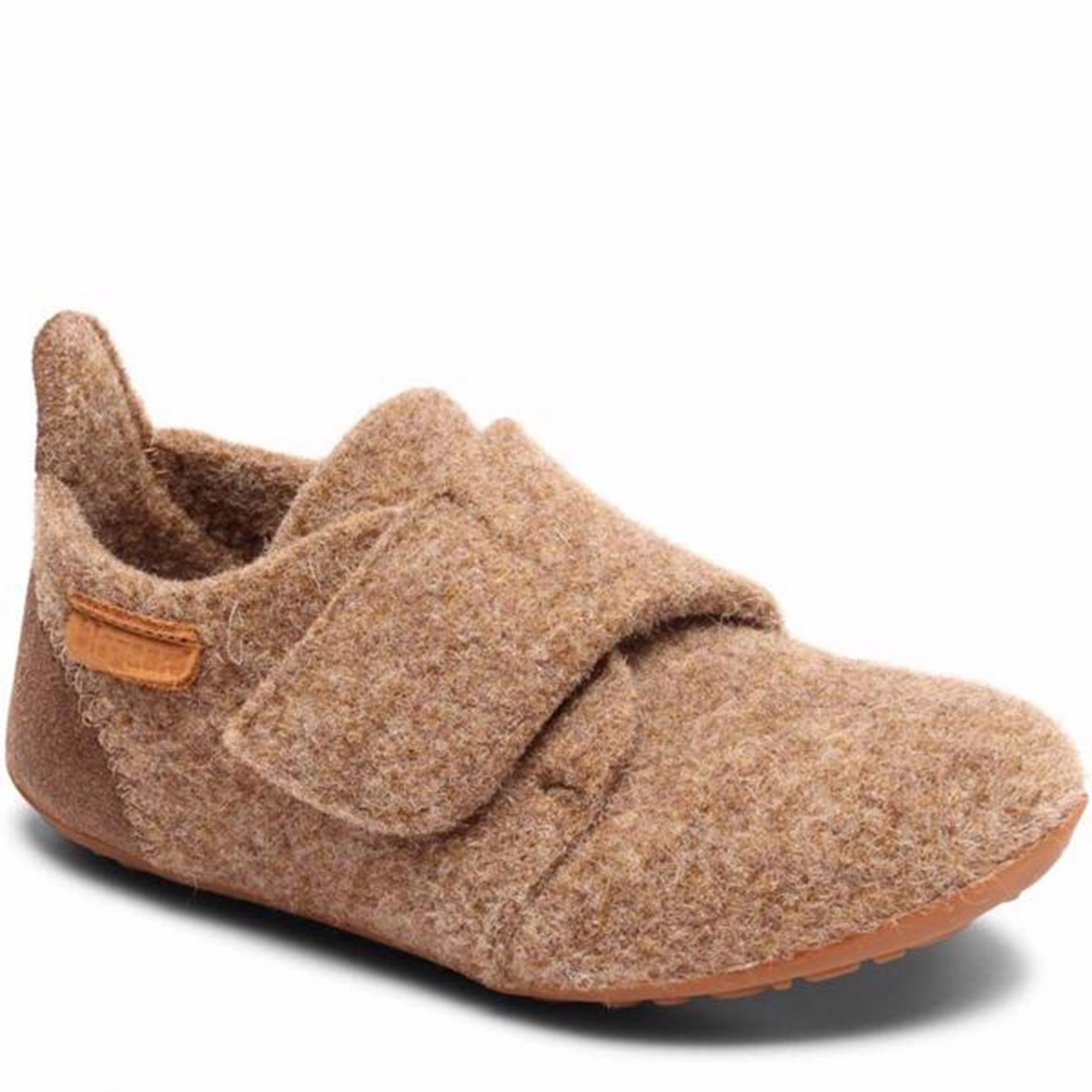 Bisgaard Indoor Shoes Wool Velcro Camel Cushioned Comfort