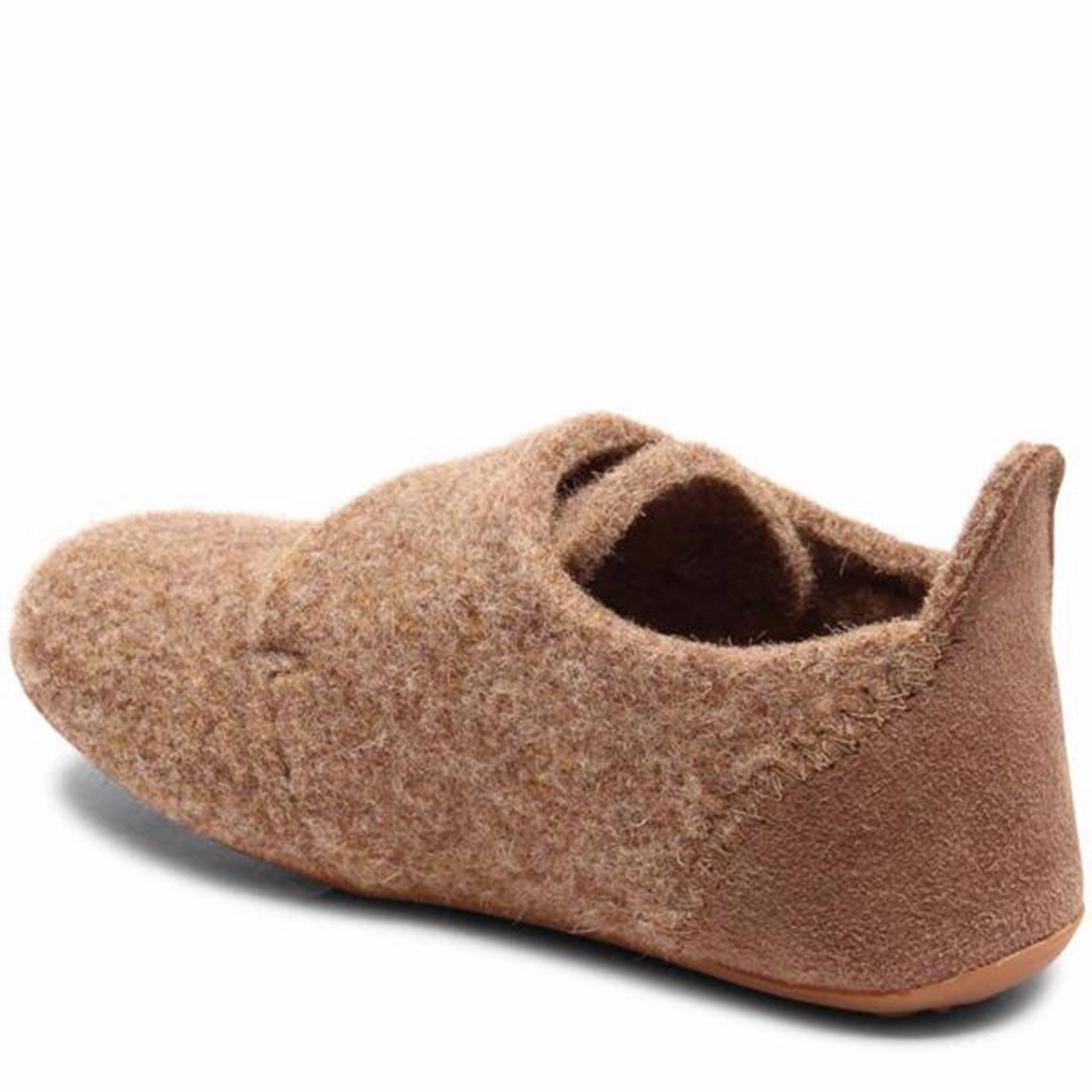 Bisgaard Indoor Shoes Wool Velcro Camel AntiSlip Easy To Clean