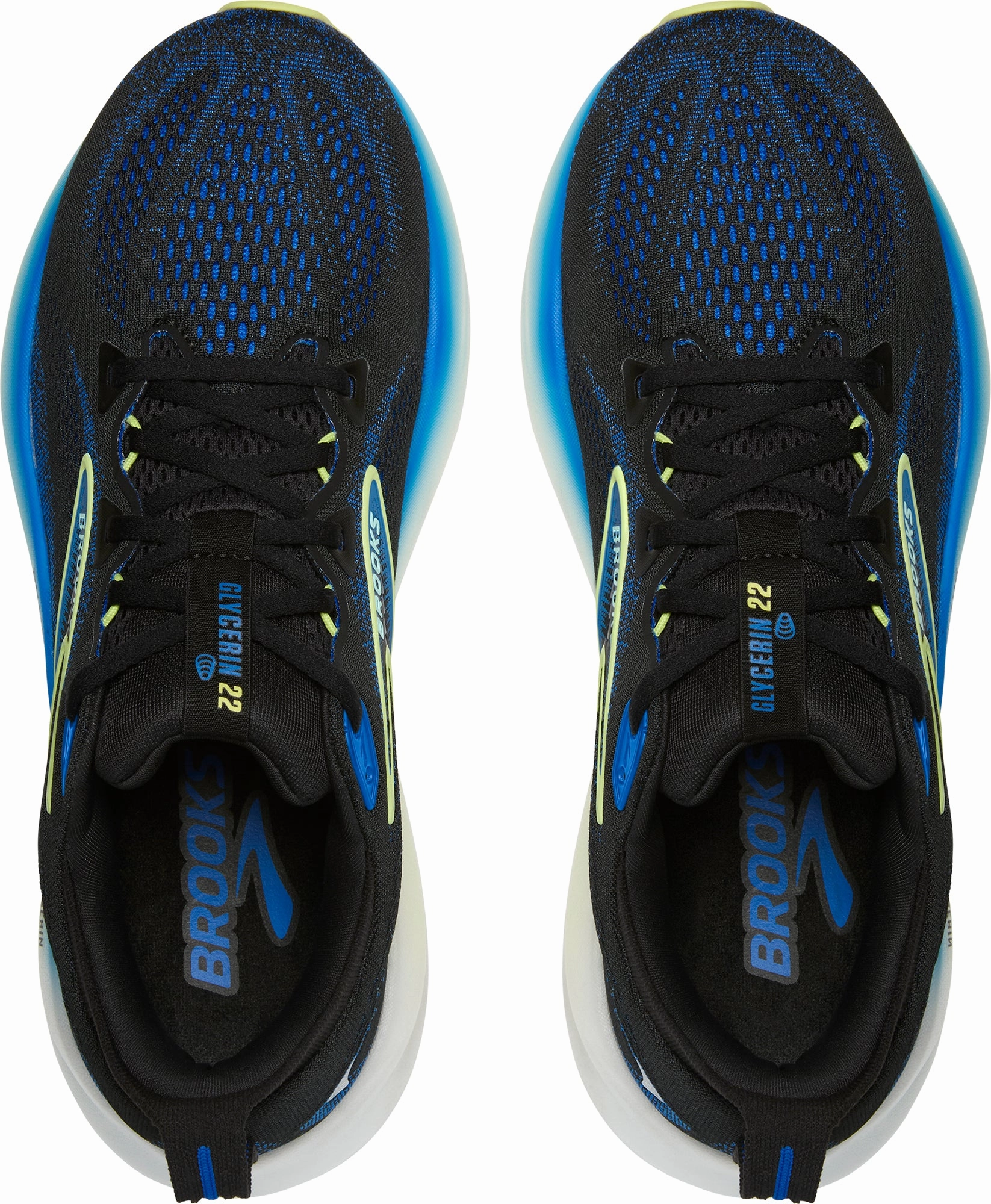 evening - runner Dynamic Response Tech Brooks Glycerin 22 WIDE FIT Mens Running Shoes - Black
