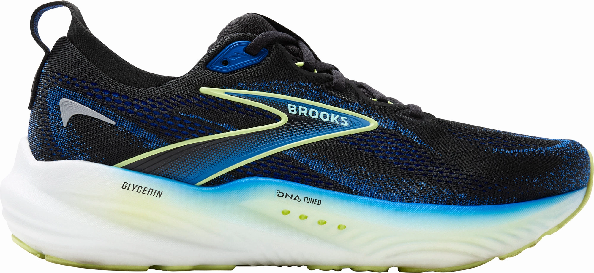 Brooks Glycerin 22 WIDE FIT Mens Running Shoes - Black thin - sole shoes sunny - day shoes
