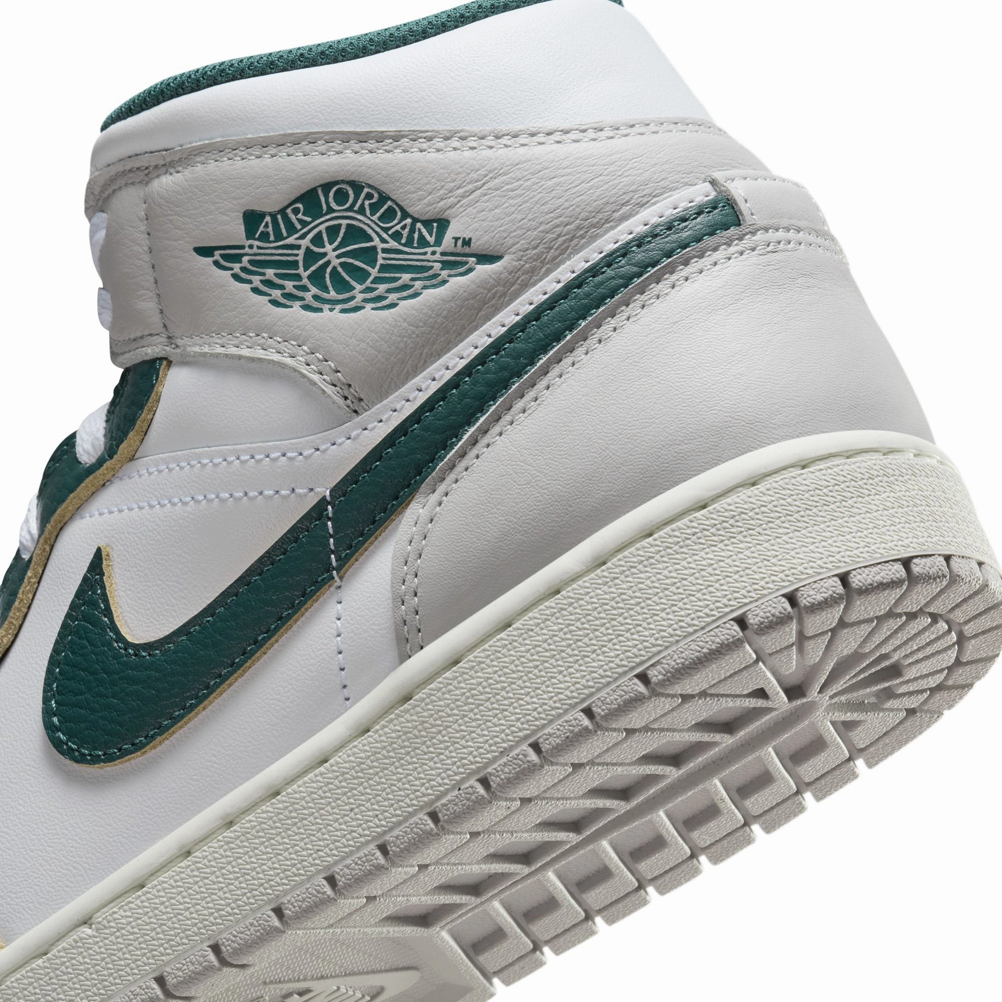 Lace Up Closure Design Air Jordan 1 Mens Mid Oxidized Green Shoes
