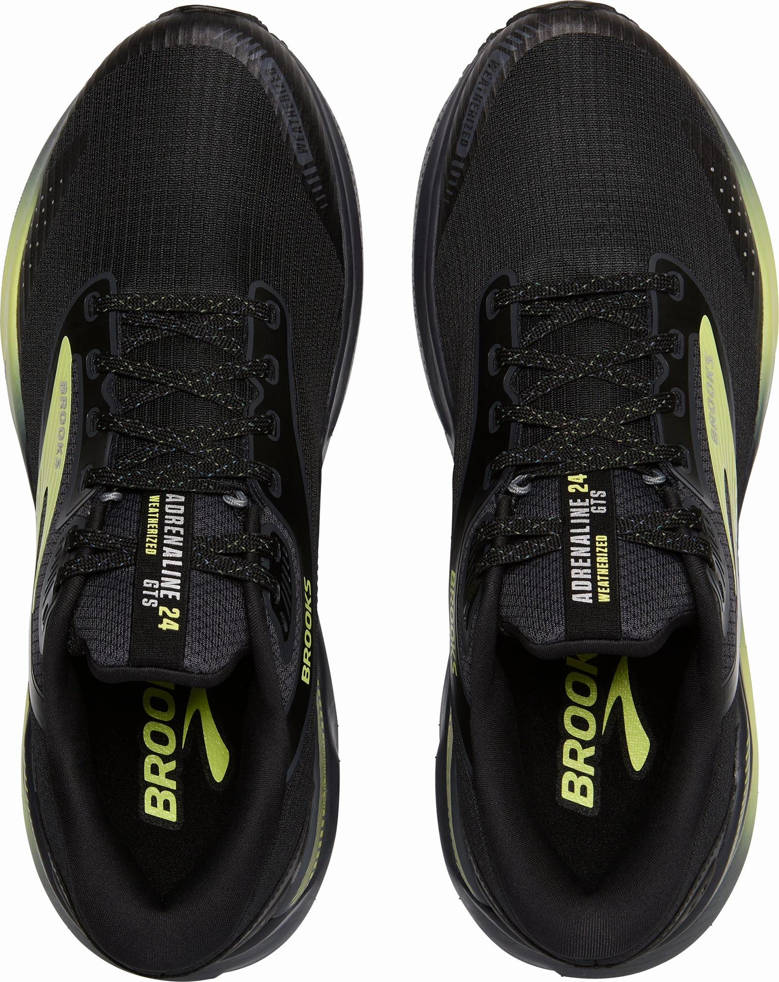 Brooks Adrenaline GTS 24 Weatherized Mens Running Shoes - Black running on a sand track shoes