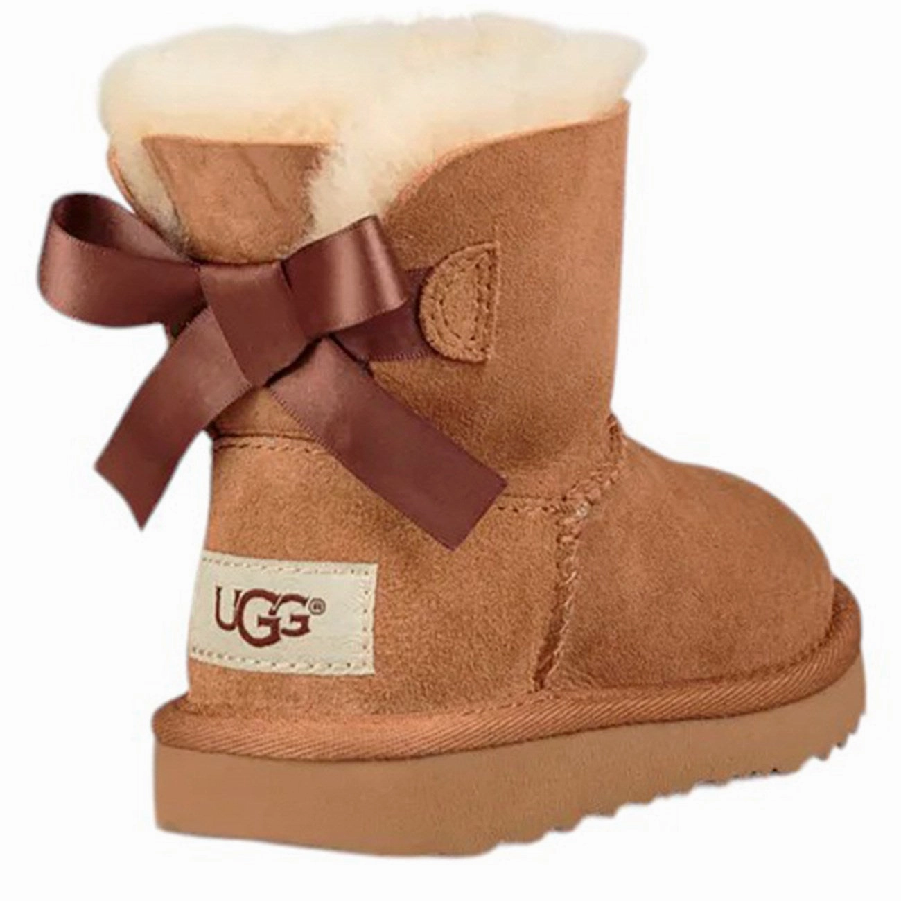 Responsive Midsole Hydraulic Impact Resistance UGG T Mini Bailey Bow II Chestnut