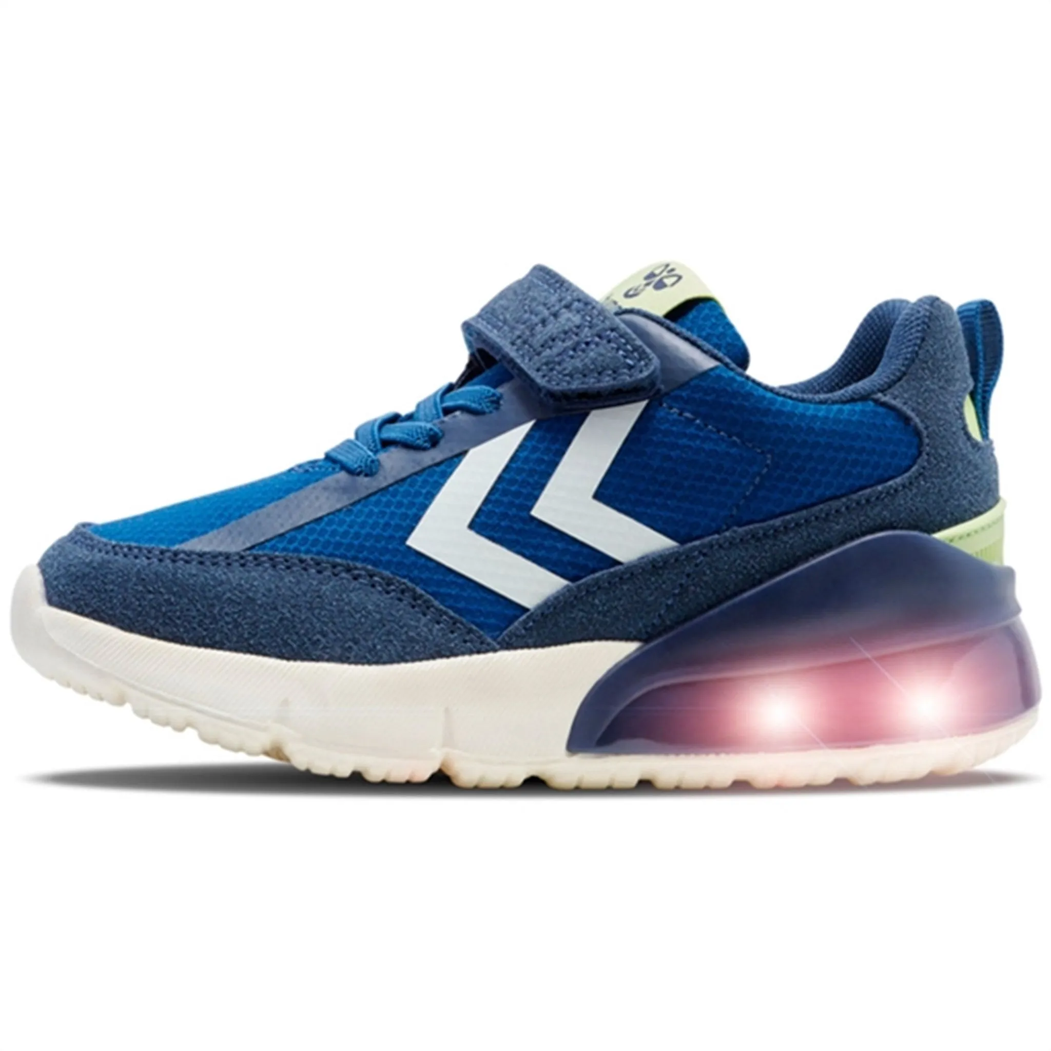 Hummel Daylight Jr Sneakers White/Navy/Green Ankle Hugging Design Secure Style