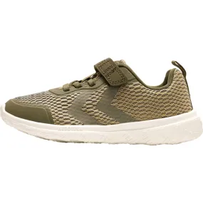 Curved Heel Counter Hummel Deep Lichen Green Actus Recycled JR Sneakers