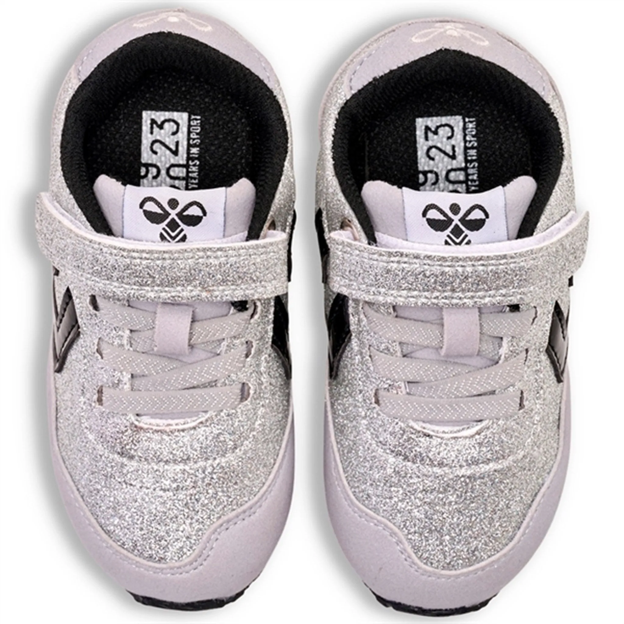 Hummel Reflex Glitter Infant Sneakers Silver Adjustable lacing Flexible Sole Unit