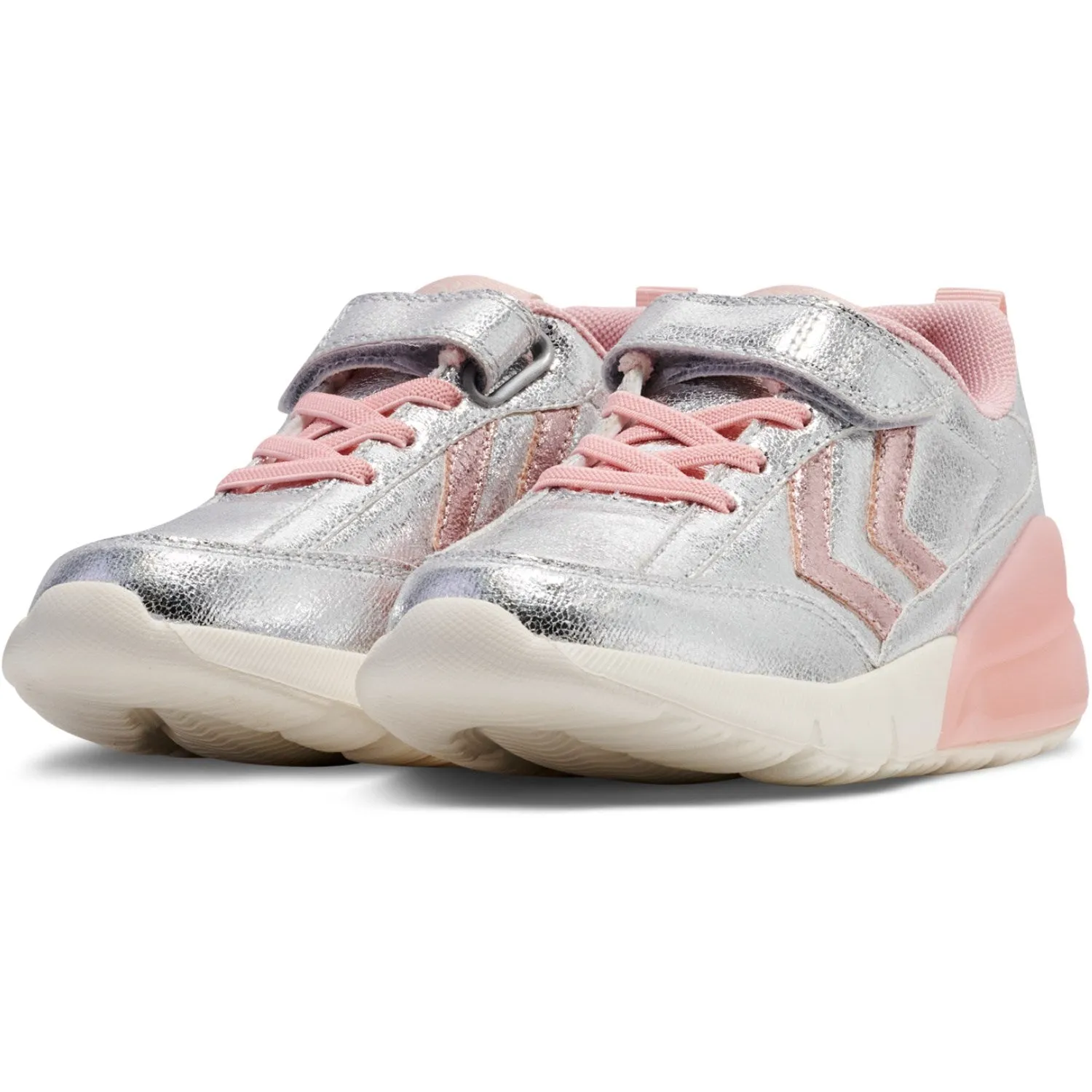 Anti Static Fabric Comfort Breath Hummel Silver Daylight Glitter Jr Sneakers