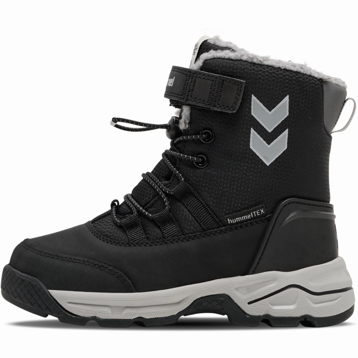 Hummel Black Snow Boot Tex Jr Asymmetric Lacing System
