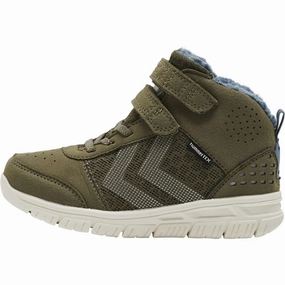 Abrasion Resistant Outsole Hummel Crosslite Winter Mid Tex JR Dark Olive