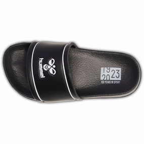 Hummel Pool Slide JR Sandal Black Soft Leather