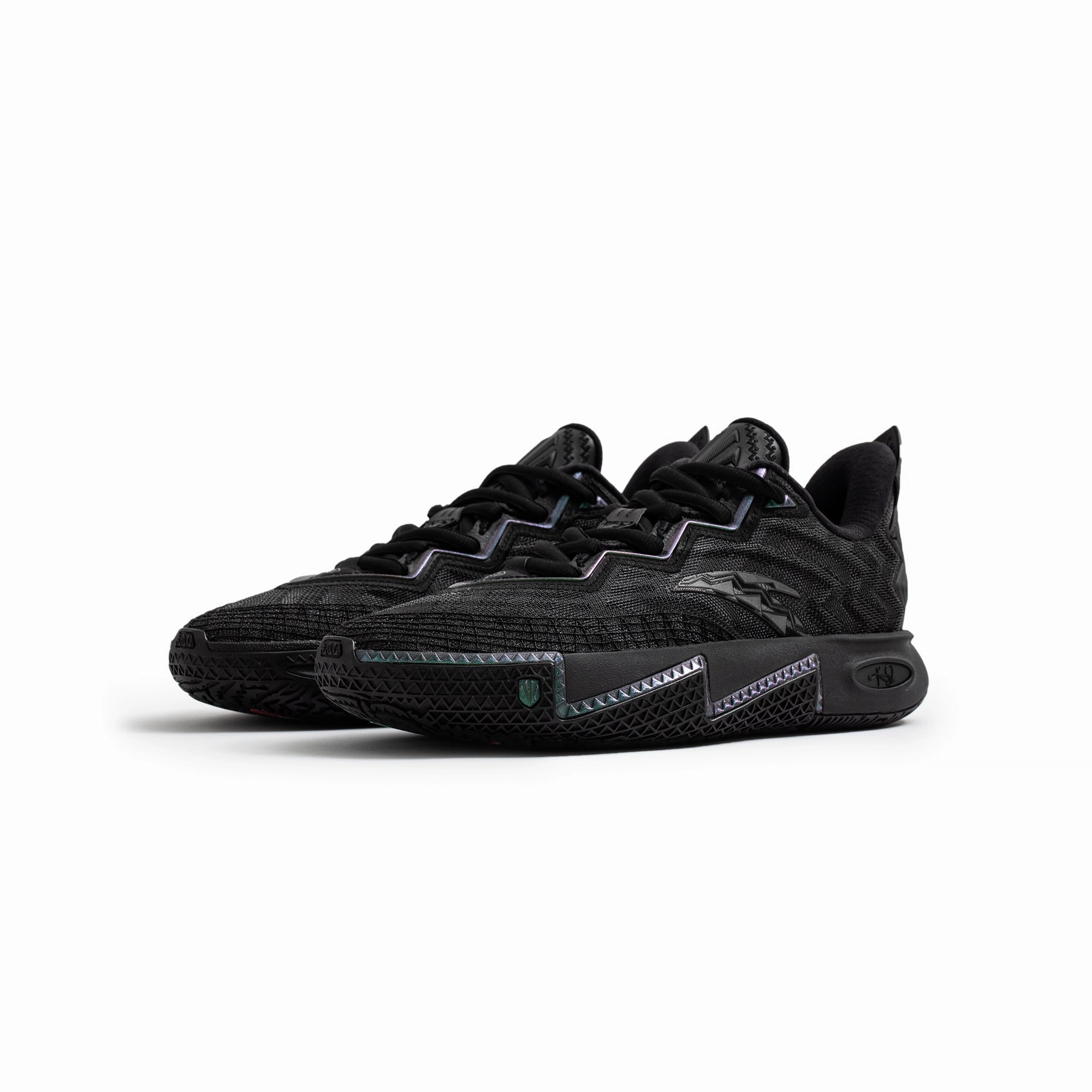 Anta Mens Kai 2 Triple Black Shoes Extended Support