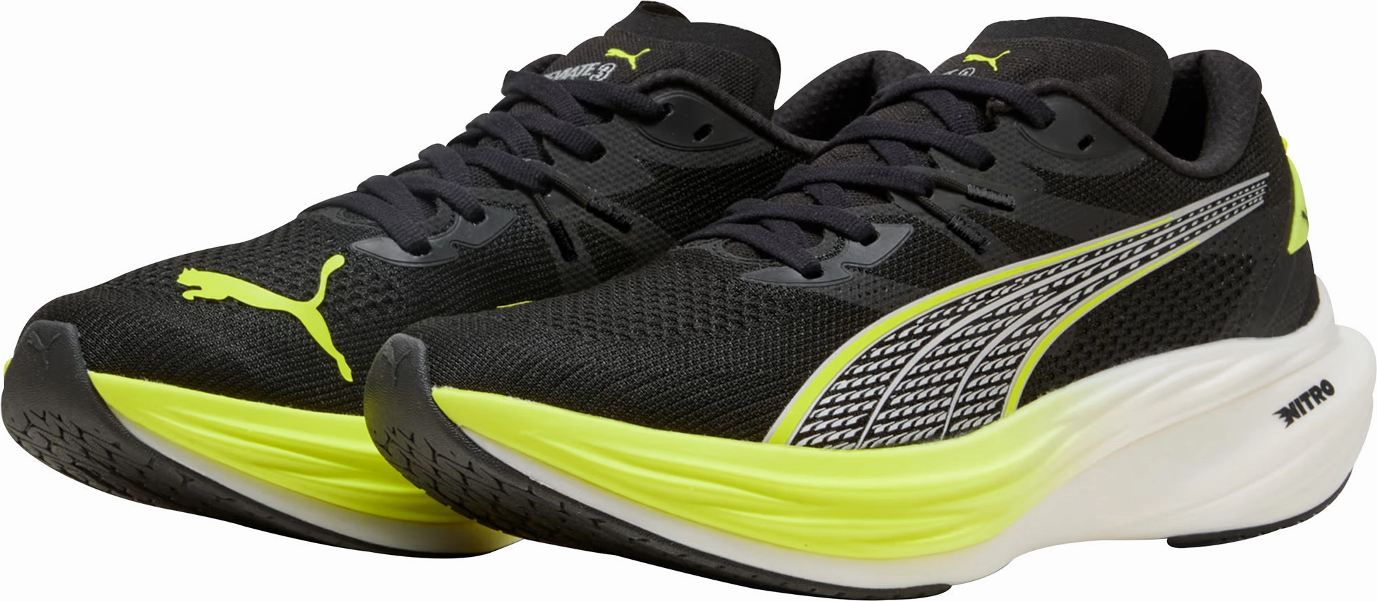 Shear Reduction Tech Puma Deviate Nitro 3 Mens Running Shoes - Black