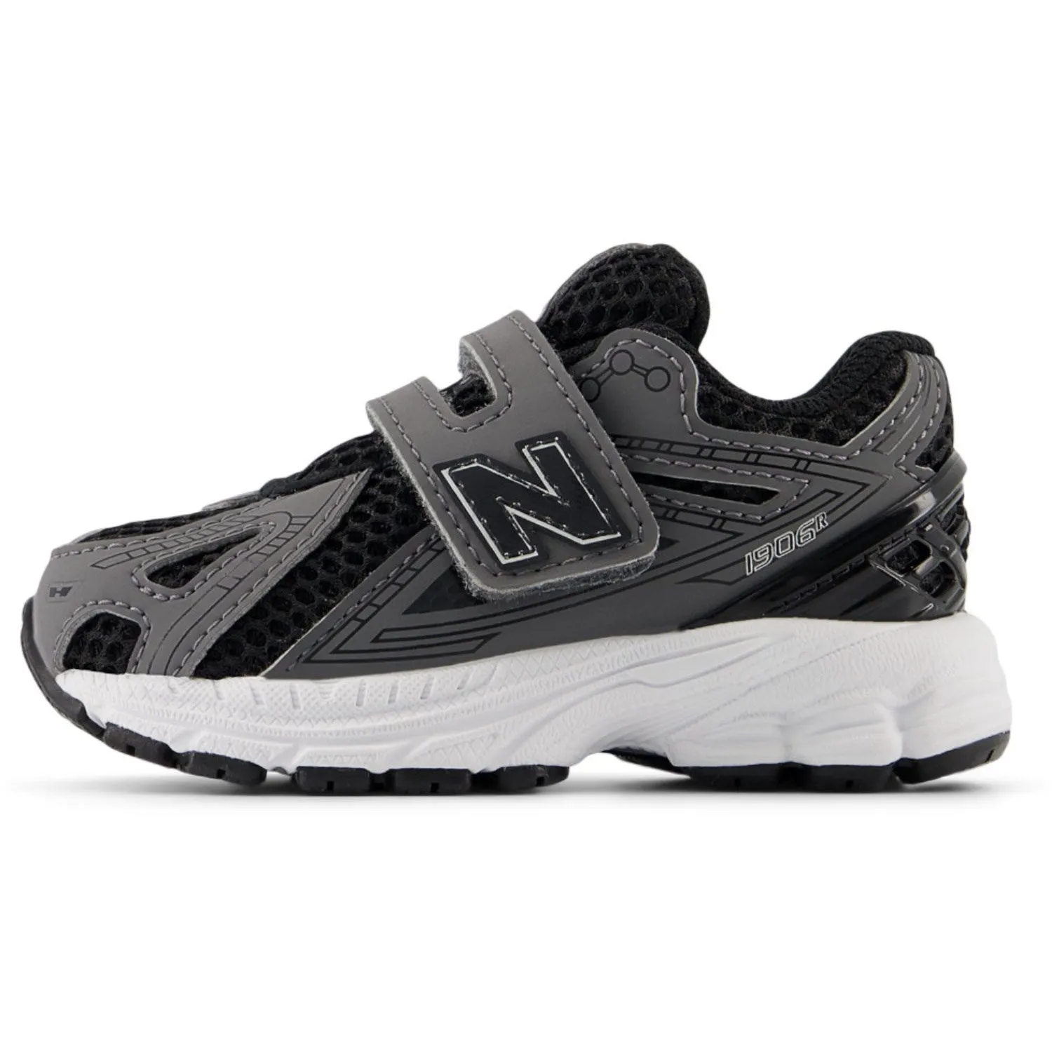 New Balance Black New Balance 1906 Kids Hook & Loop Seamless Upper Construction Dynamic Movement