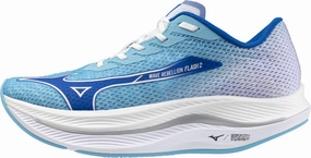 Mizuno Wave Rebellion Flash 2 Mens Running Shoes - Blue scratch - resistant - finish shoes