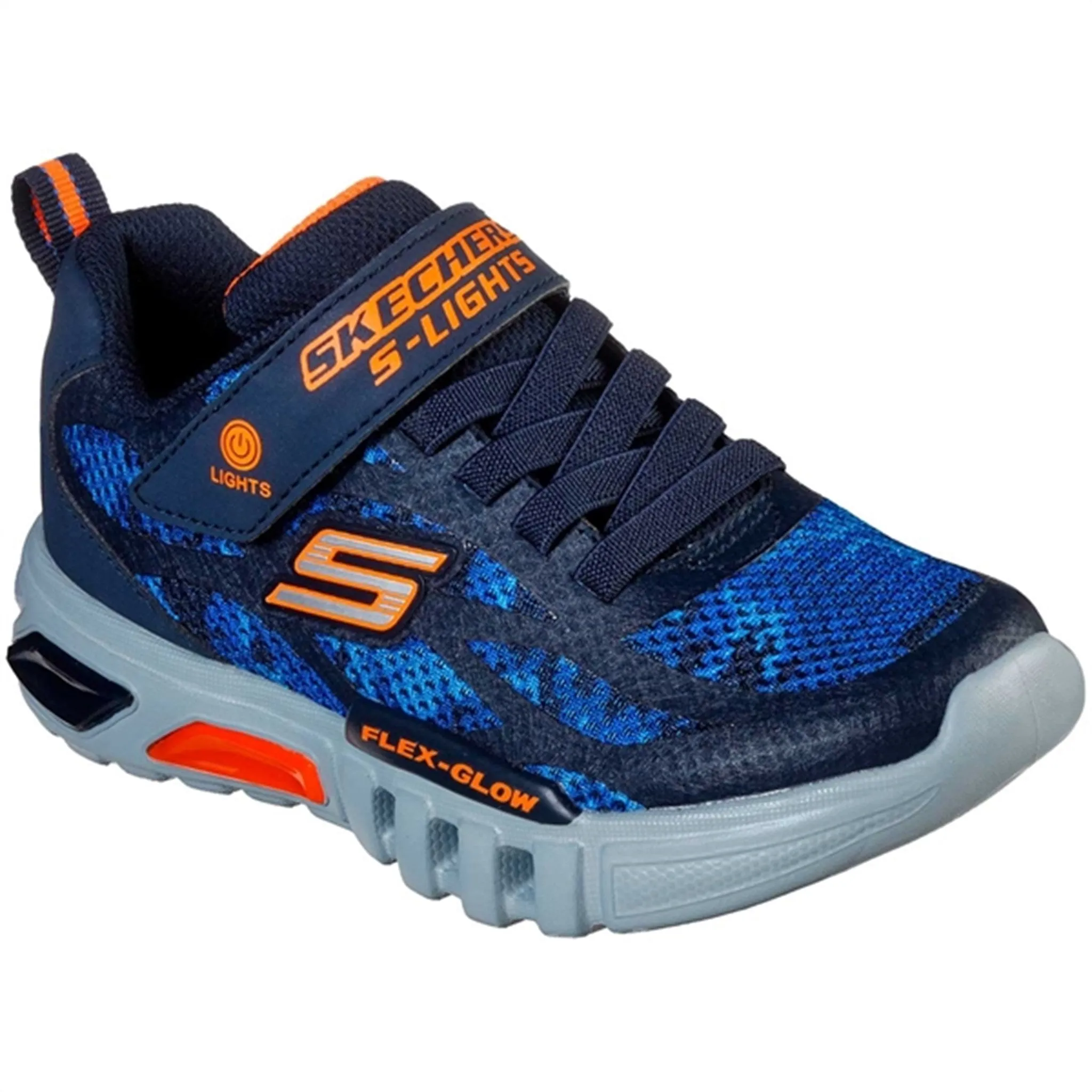 Agile Movement Full-Support Skechers S-Lights Flex Glow Sneakers Rondler Navy/Orange