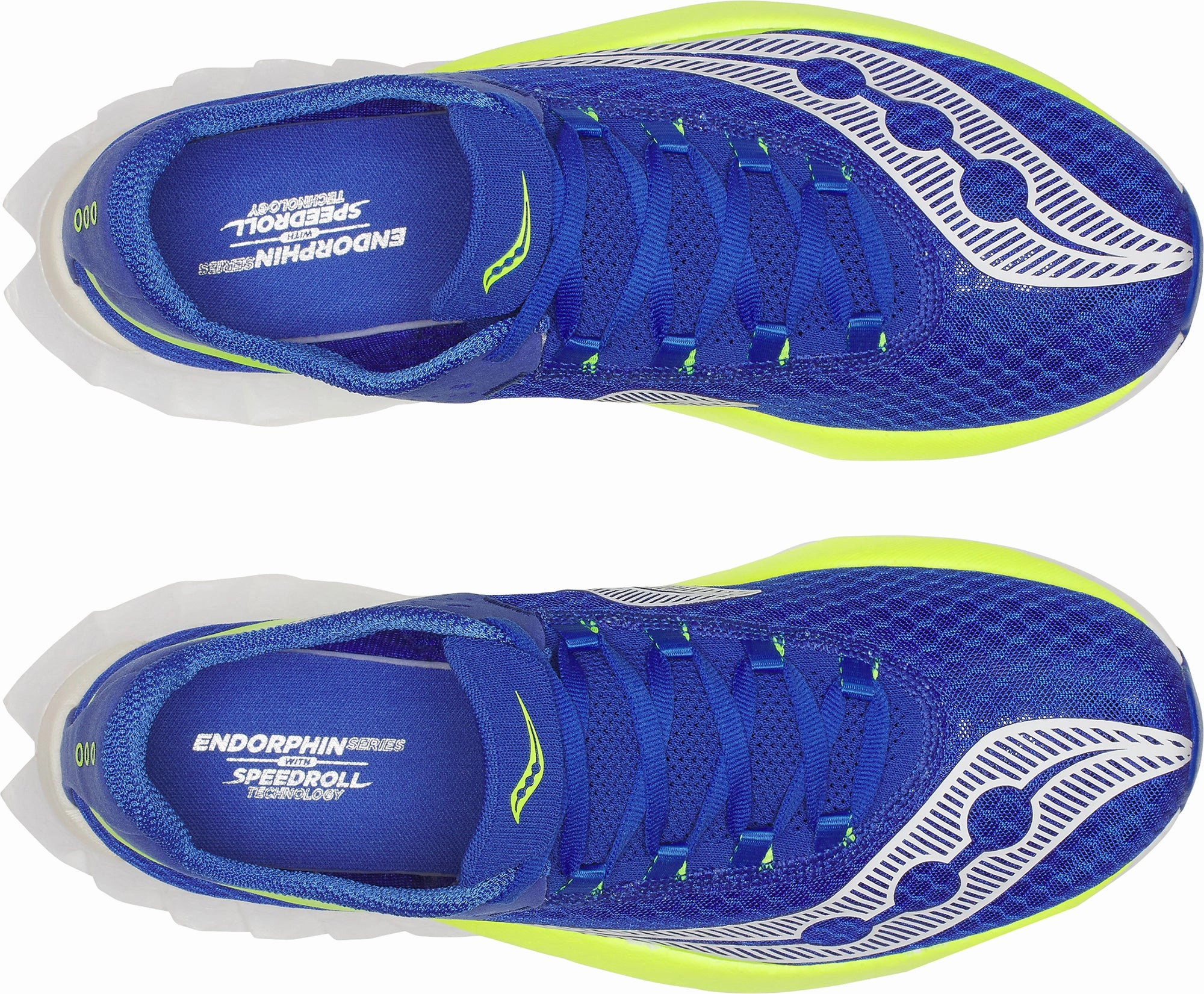 running in a glass bridge area shoes Dynamic Fit Adaptability Saucony Endorphin Pro 4 Mens Running Shoes - Blue