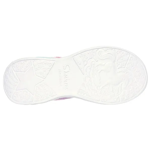 Power Motion All-Purpose Use Skechers Unicorn Dreams Ombre Print & Star Shoe Pink Turquoise