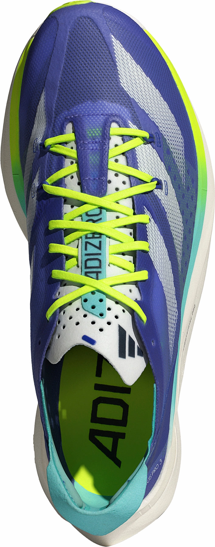 Lightweight Outsole Design Short Distance Run adidas Adizero Adios Pro 3 Mens Running Shoes - Blue