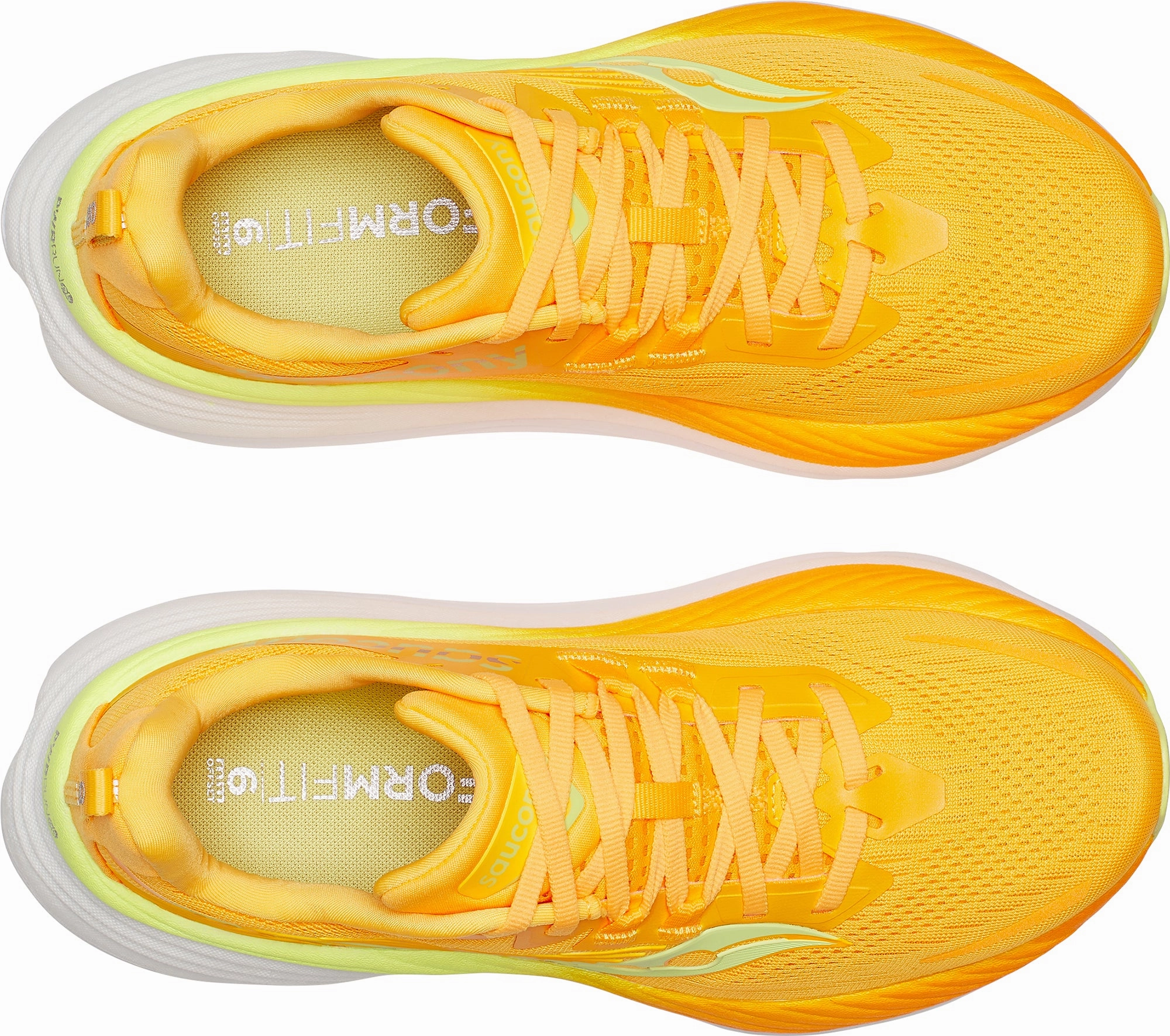 running during the day shoes Saucony Hurricane 24 Womens Running Shoes - Yellow