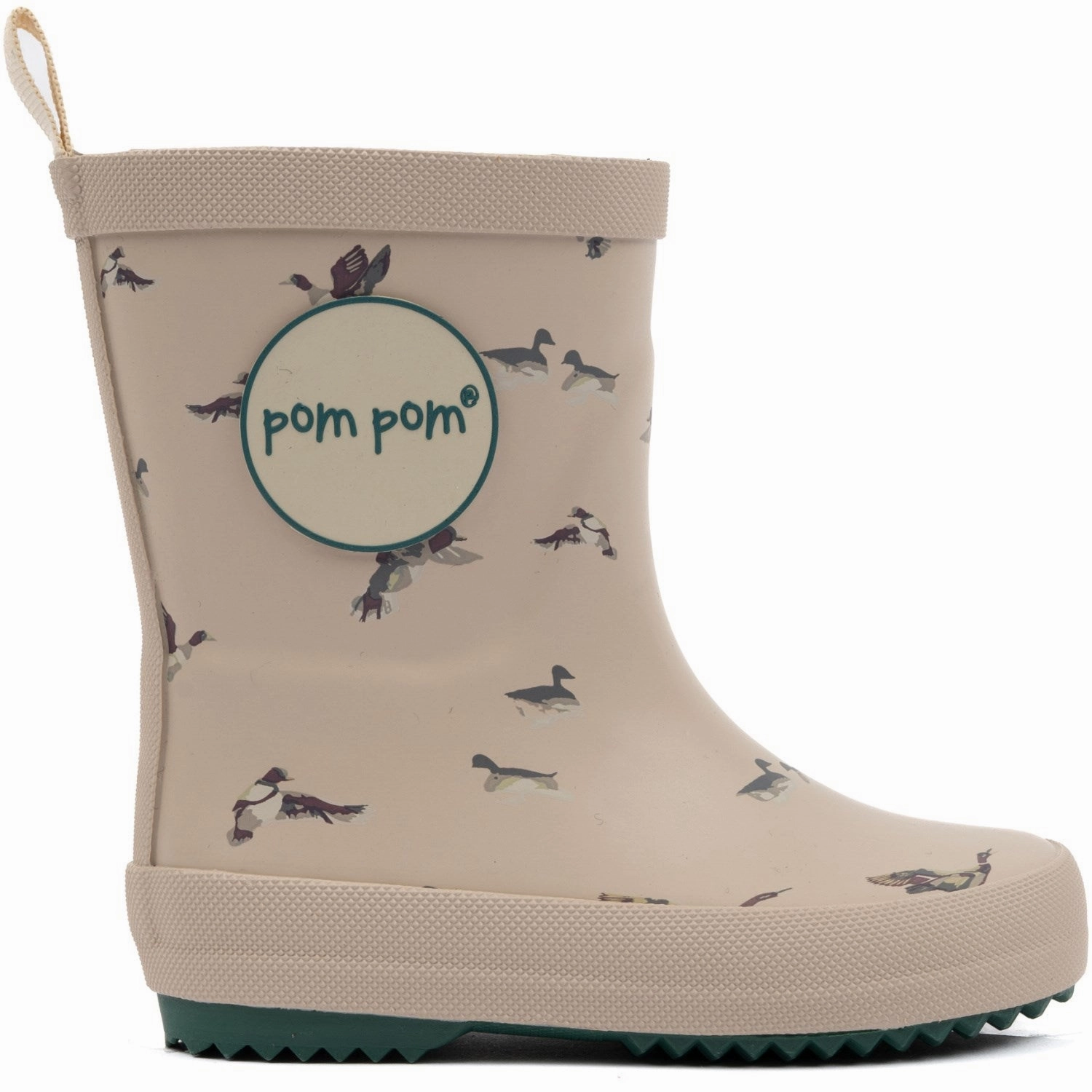 Pom Pom Duck/Emerald Green Wellies AOP Arctic Cool Thermal Core Cold Weather Commuter